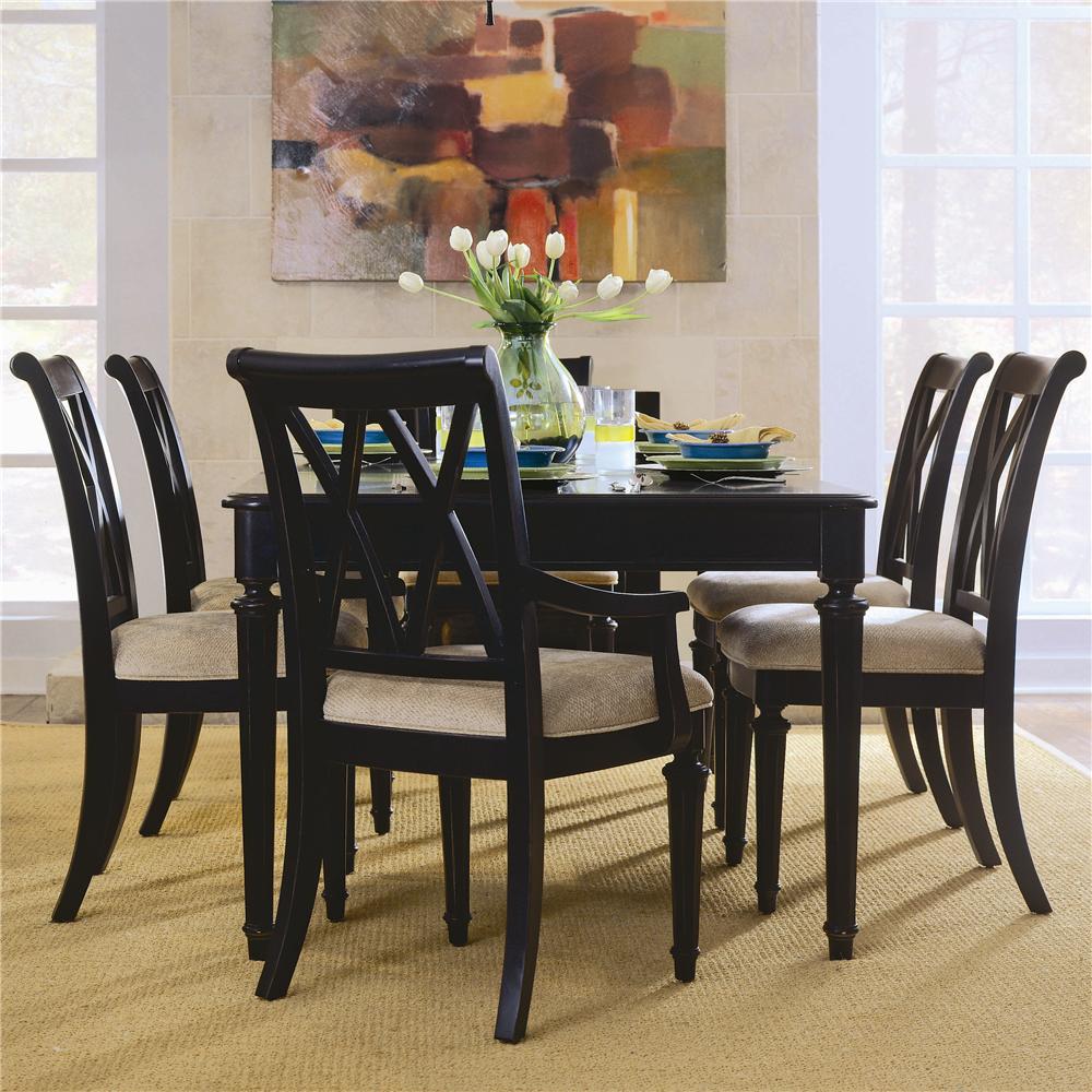 American Drew Camden Dark Rectangular Leg Table Mueller Furniture